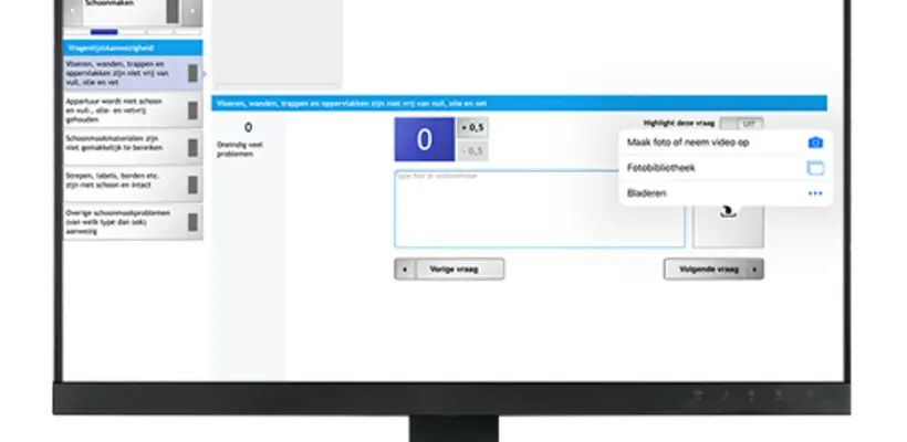 Een computerscherm met een bericht